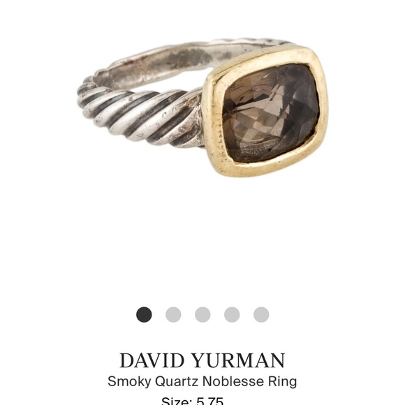 David Yurman Smoky Quartz Noblesse Ring - Picture 5 of 7